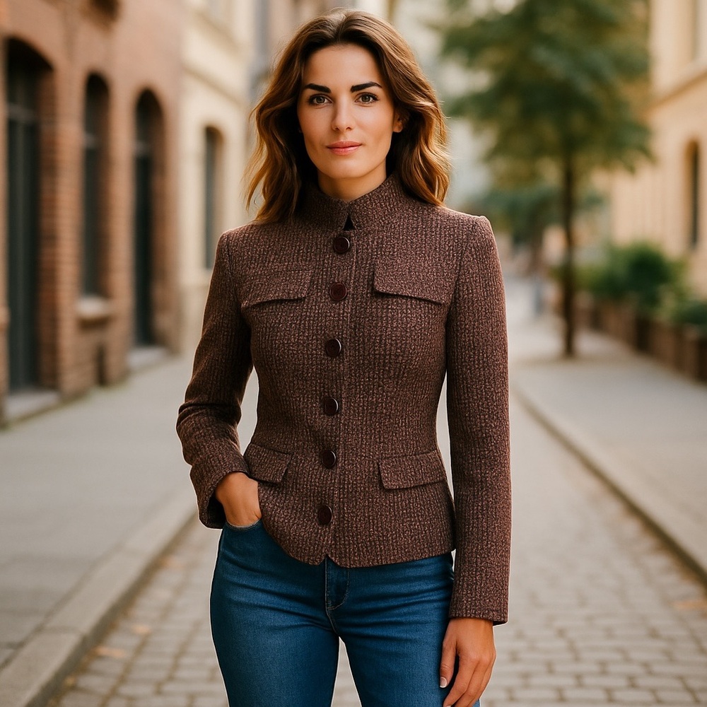Tahari Women's Tweed Fitted Jacket